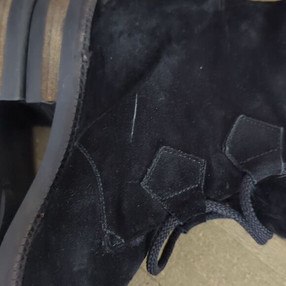 Fit and suede boots black leather Vincini - Picture 7 of 9
